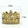 Stainless Steel Queen's Crown Ring in Gold