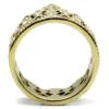 Stainless Steel Queen's Crown Ring in Gold