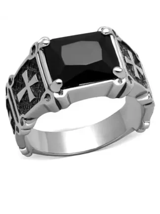 Stainless Steel Medieval Cross Ring