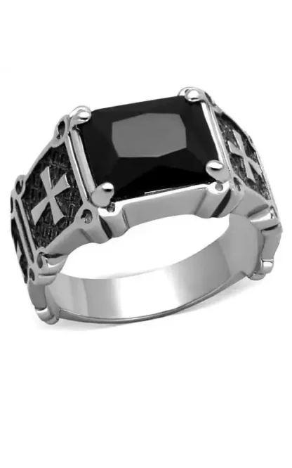 Stainless Steel Medieval Cross Ring