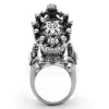 Stainless Steel Skull and Crown Ring