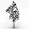 Stainless Steel Skull and Crown Ring