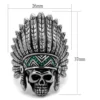 Stainless Steel Skull and Headdress Ring