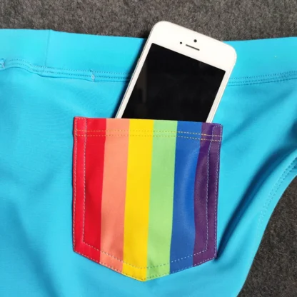 Swim Briefs with Rainbow Pocket