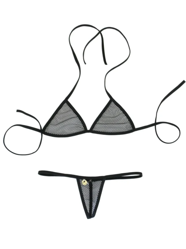 Freshkini Tempest Black Sand Mesh G'kini Bikini