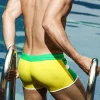 Tri-Color Striped Men's Swim Shorts