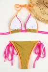 Two Toned Bikini With Double Straps Gold Side