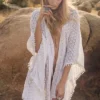 White Crochet Lace Kimono Cover-up