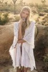 White Crochet Lace Kimono Cover-up