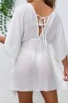 Woven Batwing Cover-Up Mini-Dress
