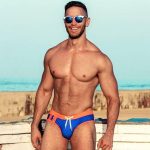 Alpha Male AERO Blue Push-Up Swim Briefs