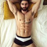 Alpha Male Black & White Swim Shorts