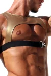 JM997 ‘X’ Perforated Mesh Harness w/strap in Gold