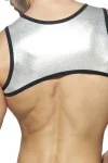 JM998 - Open Front Full Back Shiny Silver Harness