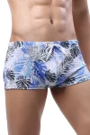 Blue Leaf Swim Shorts front