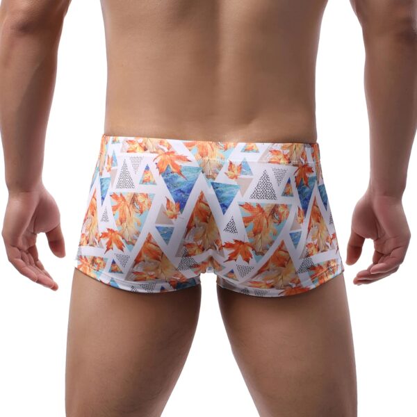 Brown Leaf Sunga Swim Shorts Back