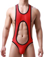 Cut Out Singlet With Open Backside in Red and Black