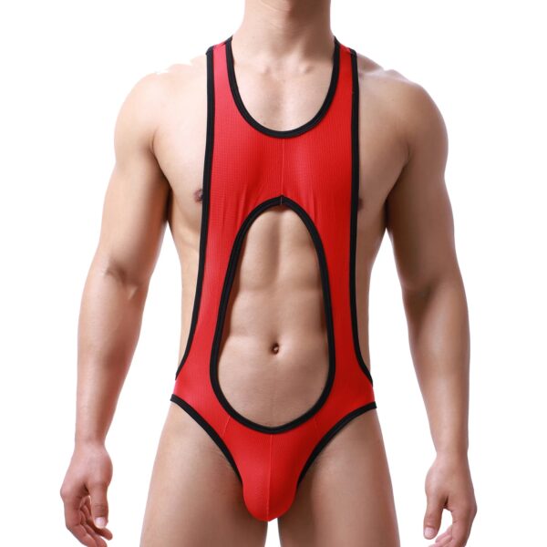 Cut Out Singlet With Open Backside in Red and Black
