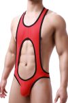 Cut Out Singlet With Open Backside in Red and Black