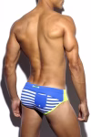 Grand Prix Swim Briefs in blue rear view
