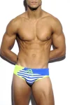 Grand Prix Swim Briefs in blue front view
