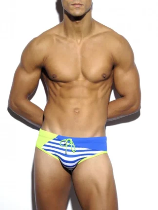 Grand Prix Swim Briefs in blue front view