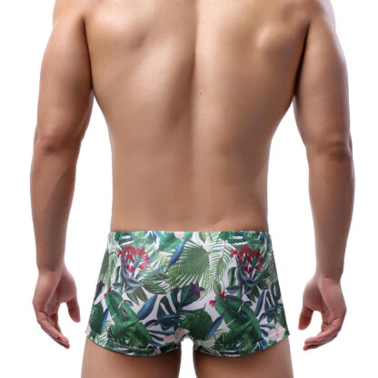 Green Leaf Swim Shorts Back
