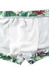 Green Leaf Swim Shorts Detail