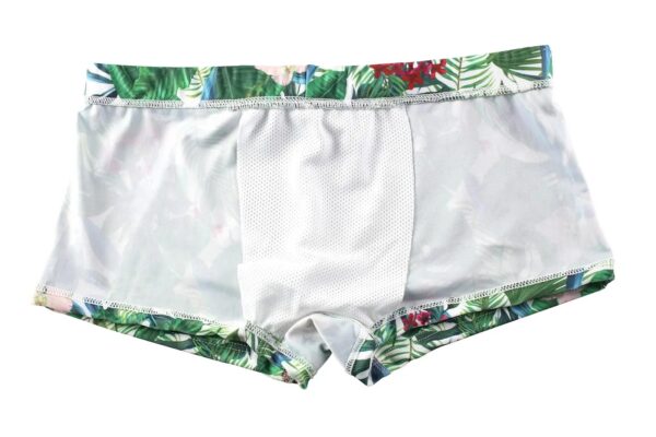 Green Leaf Swim Shorts Detail