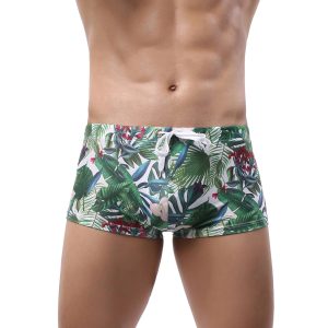 Green Leaf Swim Shorts Front 2 Green Leaf Swim Shorts Front