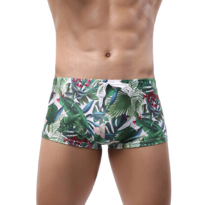 Green Leaf Swim Shorts Front