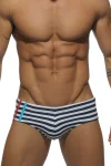 Victory Striped Swim Briefs front view