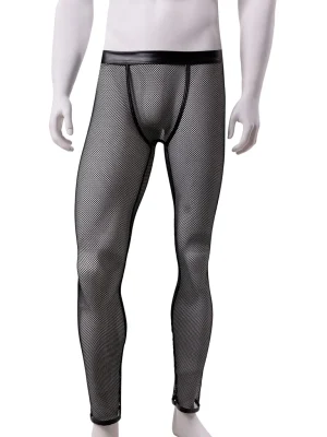 Mesh Sheer Long Pants In Black