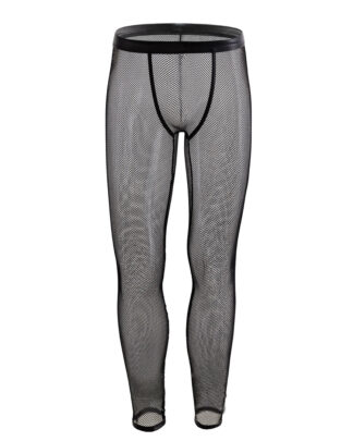 Mesh Sheer Long Pants In Black