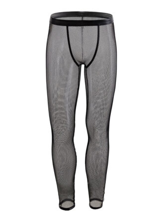 Mesh Sheer Long Pants In Black