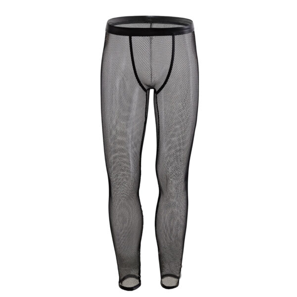 Mesh Sheer Long Pants In Black
