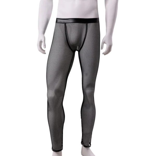 Mesh Sheer Long Pants In Black