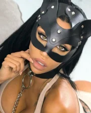 Half Face Vegan Leather BDSM Mask