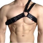 Model In Jm991 Synthetic Leather Gladiator Harness Black