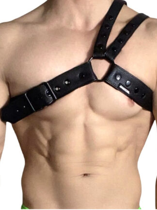 Model In Jm991 Synthetic Leather Gladiator Harness Black