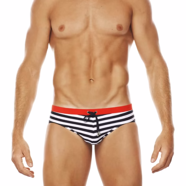 Monte Carlo Swim Briefs in black front view