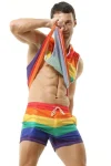 Rainbow Muscle Tank Hoodie front