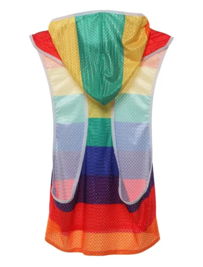 Rainbow Muscle Tank Hoodie back
