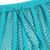 Sheer Large Mesh Shorts Cyan Close Up