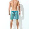 Sheer Large Mesh Shorts Cyan Rear