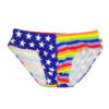 Stars And Rainbow Stripes Swim Briefs