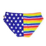Stars And Rainbow Stripes Swim Briefs