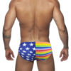Stars And Rainbow Stripes Swim Briefs Back
