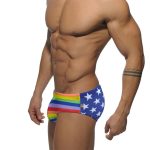 Stars And Rainbow Stripes Swim Briefs Side