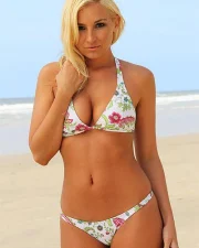 Ava Print Halter Top & Brazilian Bottom